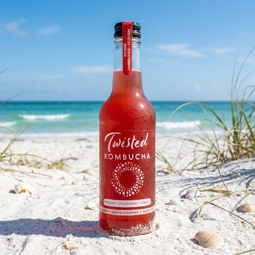 Strawberry, Hibiscus & Ginger Kombucha
